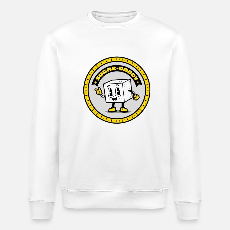 Sugar daddy in a circle - Stanley/Stella ROLLER Unisex Organic Sweatshirt - white