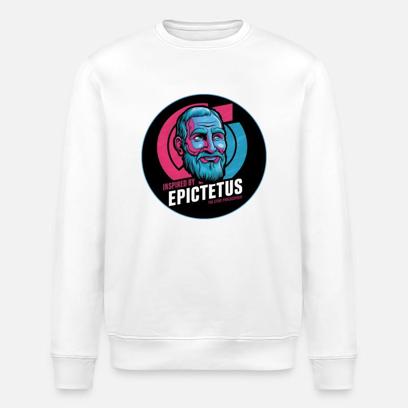 Epictetus Stoic Philosopher Stoicism Epictetus - Stanley/Stella ROLLER Unisex Organic Sweatshirt - white