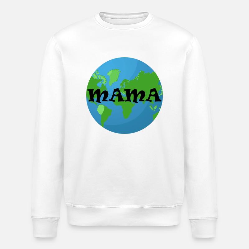 MAMA WELT - Stanley/Stella Unisex Bio-Sweatshirt ROLLER - Weiß