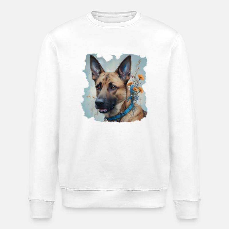 MALINOIS - Stanley/Stella Unisex Bio-Sweatshirt ROLLER - Weiß