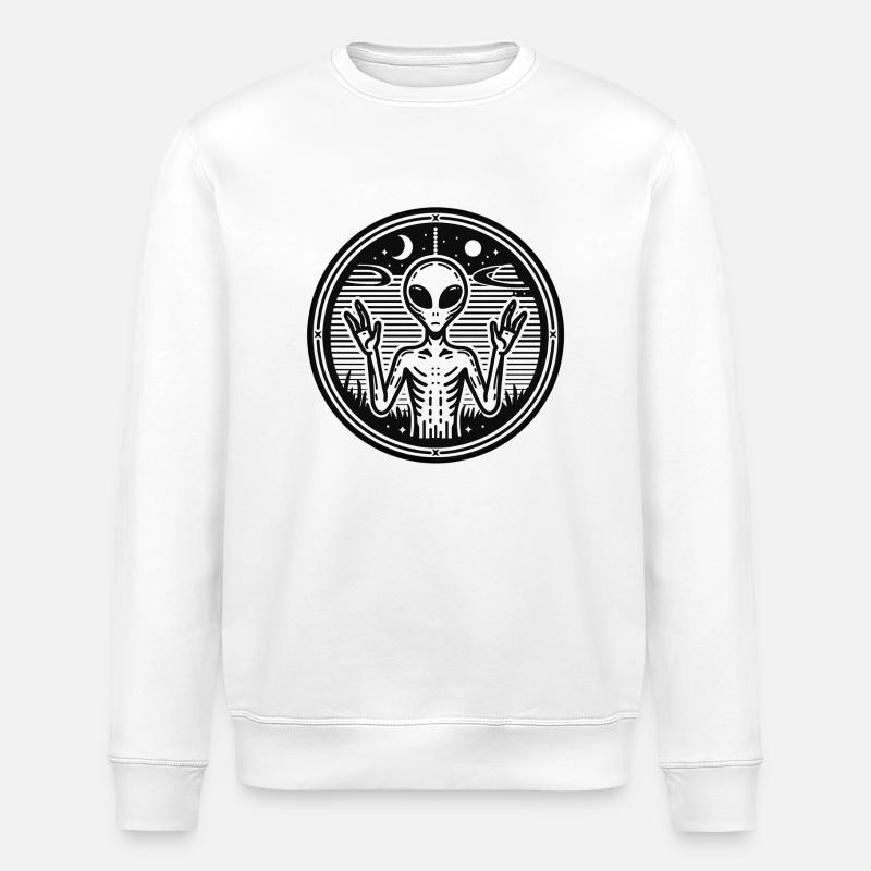 Ich komme in Frieden - Stanley/Stella Unisex Bio-Sweatshirt ROLLER - Weiß