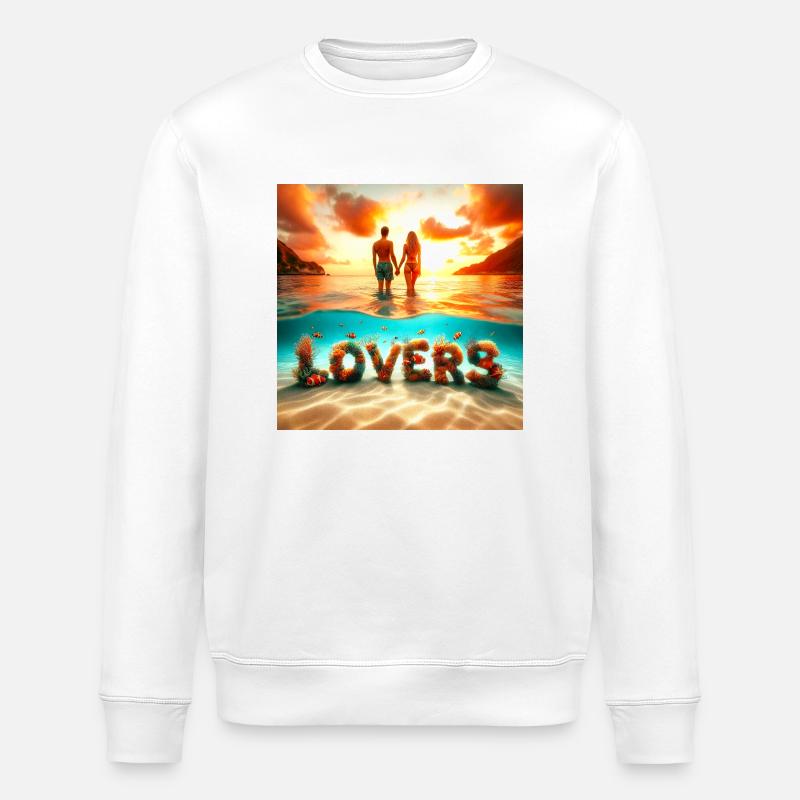 Atemberaubendes Design für Verliebte - Stanley/Stella Unisex Bio-Sweatshirt ROLLER - Weiß