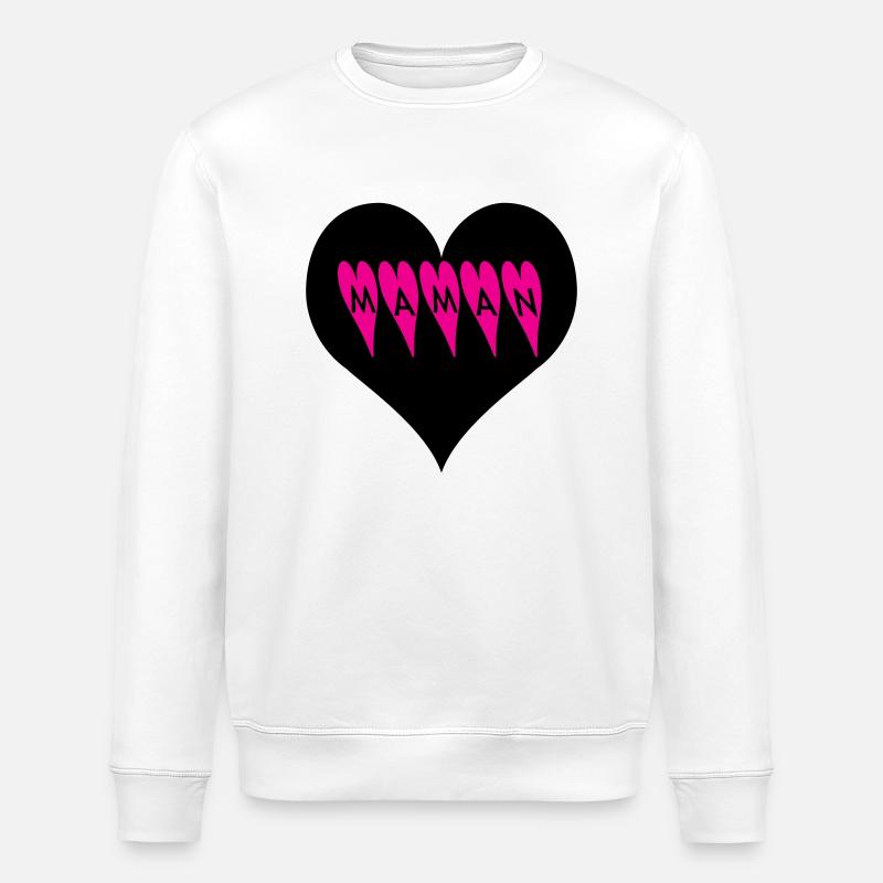 Maman coeur - Sweat bio ROLLER Stanley/Stella Unisexe - blanc