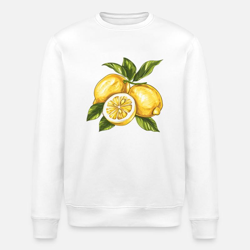 Zitronen Lemon - Stanley/Stella Unisex Bio-Sweatshirt ROLLER - Weiß