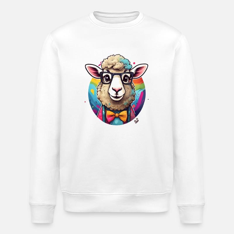 Bande dessinée de mouton drôle - Sweat bio ROLLER Stanley/Stella Unisexe - blanc