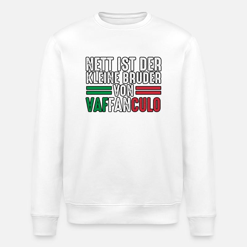 Italie Vaffanculo italien - Sweat bio ROLLER Stanley/Stella Unisexe - blanc