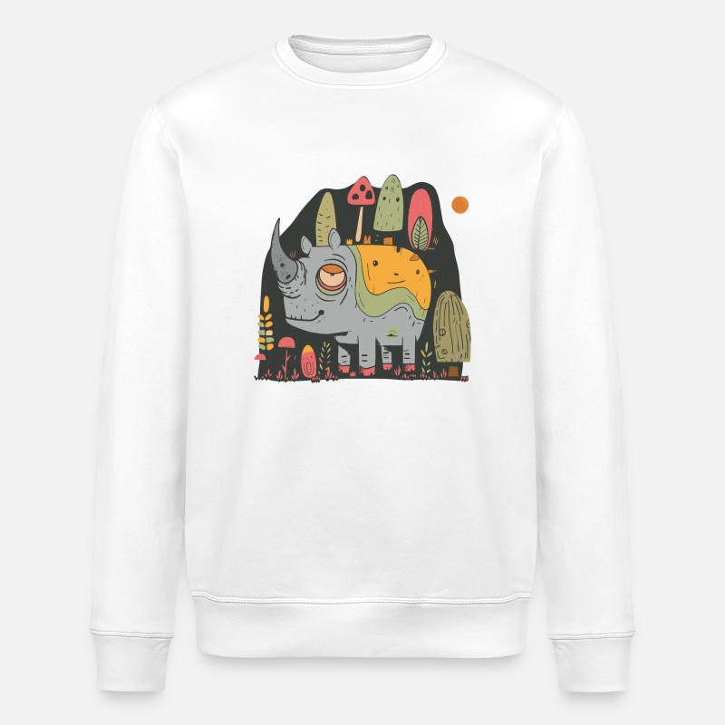 Rhinocéros fatigué | © M2-D2 - Sweat bio ROLLER Stanley/Stella Unisexe - blanc