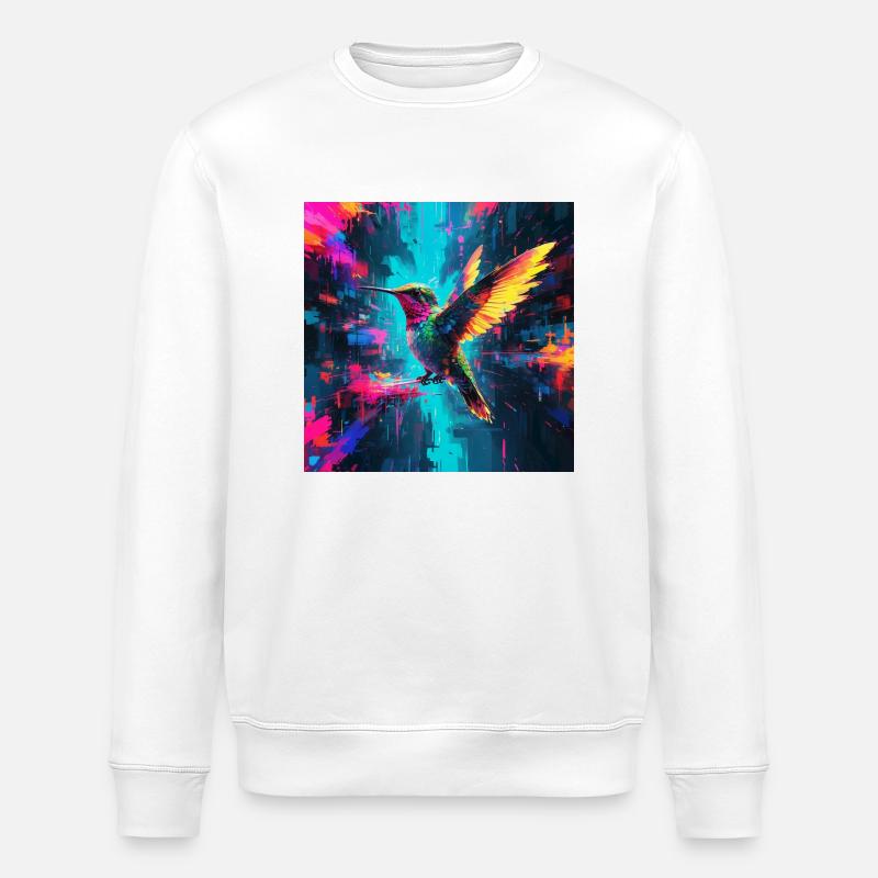 Neon Kolibri - Stanley/Stella Unisex Bio-Sweatshirt ROLLER - Weiß