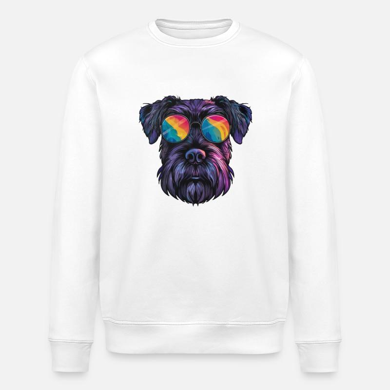 Schnauzer Géant, Schnauzer Géant, Chien - Sweat bio ROLLER Stanley/Stella Unisexe - blanc