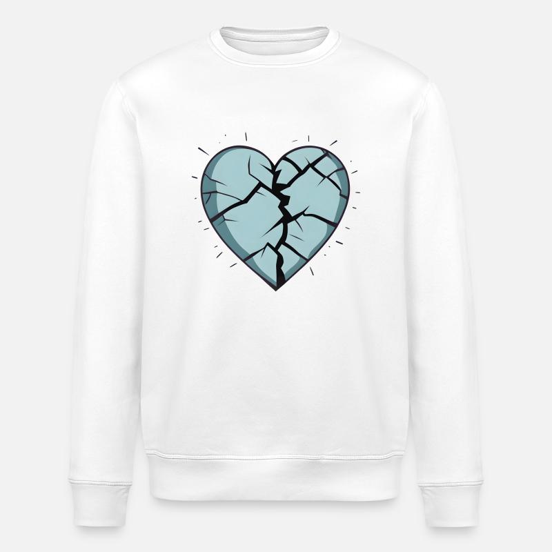 Shattered Affection - Stanley/Stella ROLLER Unisex Organic Sweatshirt - white