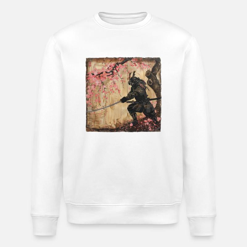 Japanisch Samurai Kirschblüte Kunst Ukiyo-E - Stanley/Stella Unisex Bio-Sweatshirt ROLLER - Weiß