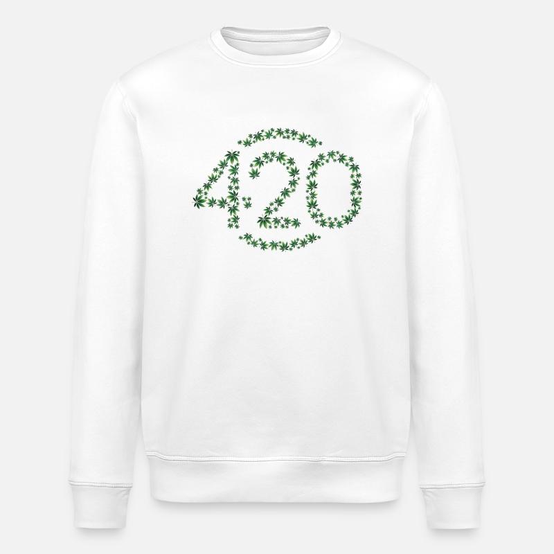 420 in Bloom - Stanley/Stella ROLLER Unisex Organic Sweatshirt - white
