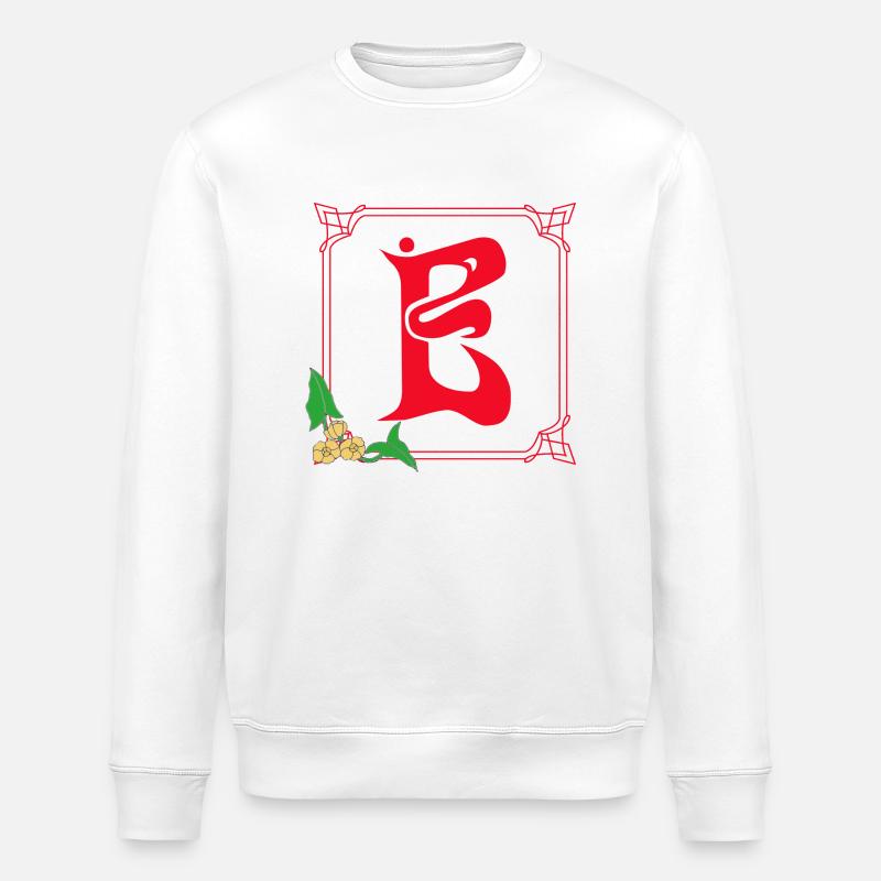 Art Nouveau E Rouge - Sweat bio ROLLER Stanley/Stella Unisexe - blanc