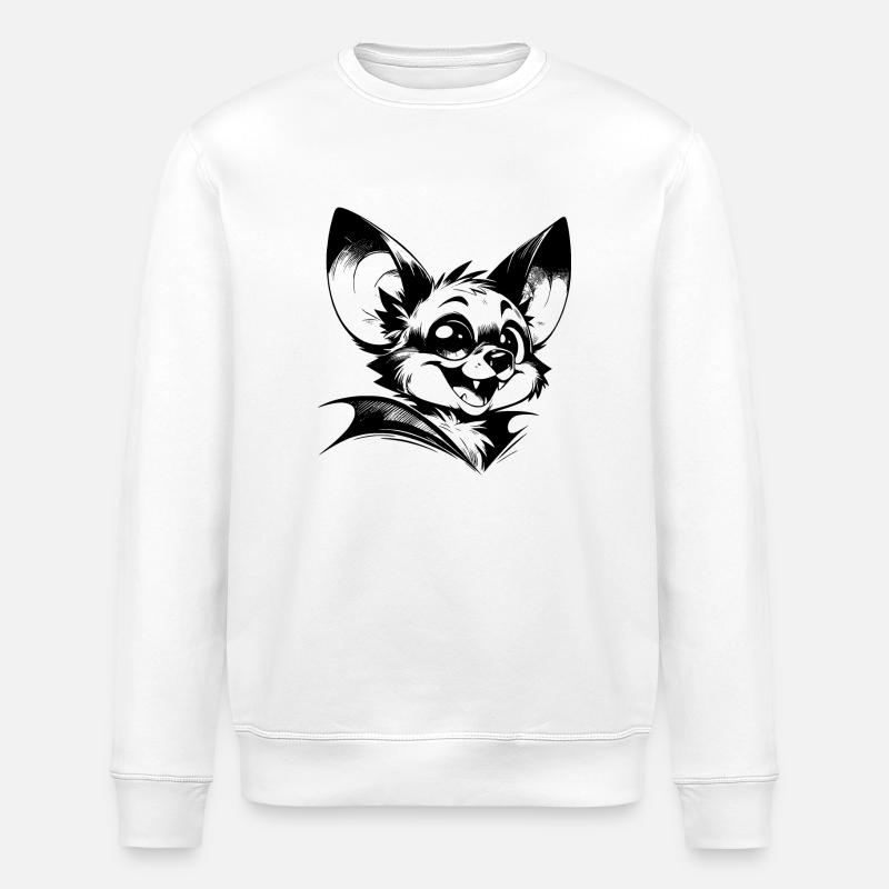 Chauve-souris rieuse bébé vampire dessin - Sweat bio ROLLER Stanley/Stella Unisexe - blanc