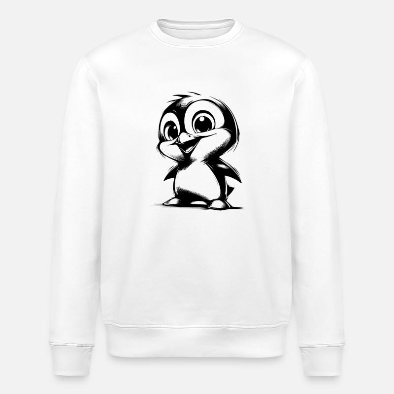 Drôle pingouin câlin Penguin bébé - Sweat bio ROLLER Stanley/Stella Unisexe - blanc