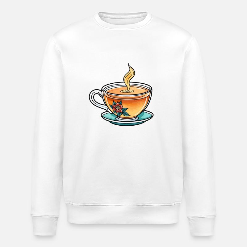 Teetasse Neo Traditional - Stanley/Stella Unisex Bio-Sweatshirt ROLLER - Weiß
