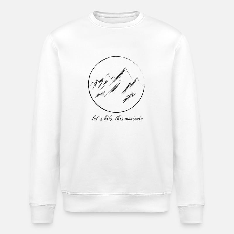 Berg / let's hike this mountain - Stanley/Stella Unisex Bio-Sweatshirt ROLLER - Weiß