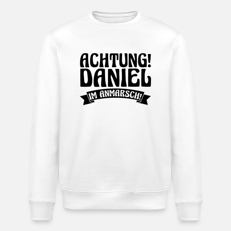 First name Daniel - Stanley/Stella ROLLER Unisex Organic Sweatshirt - white