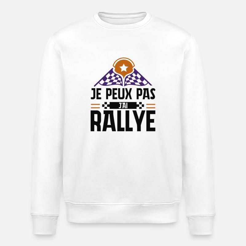 Je peux pas j'ai rallye - Sweat bio ROLLER Stanley/Stella Unisexe - blanc