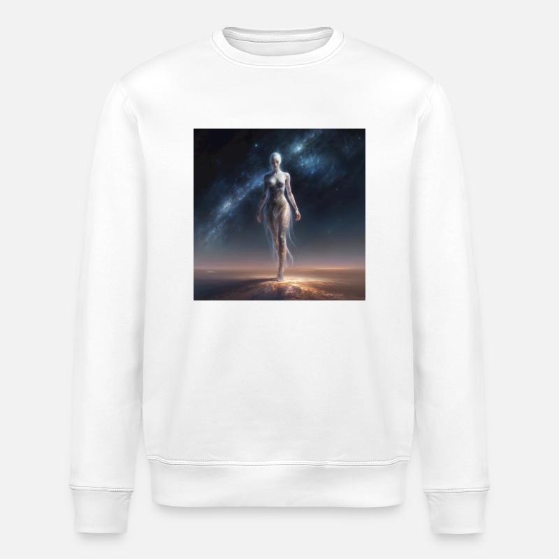 Interstellarer Wanderer - Stanley/Stella Unisex Bio-Sweatshirt ROLLER - Weiß