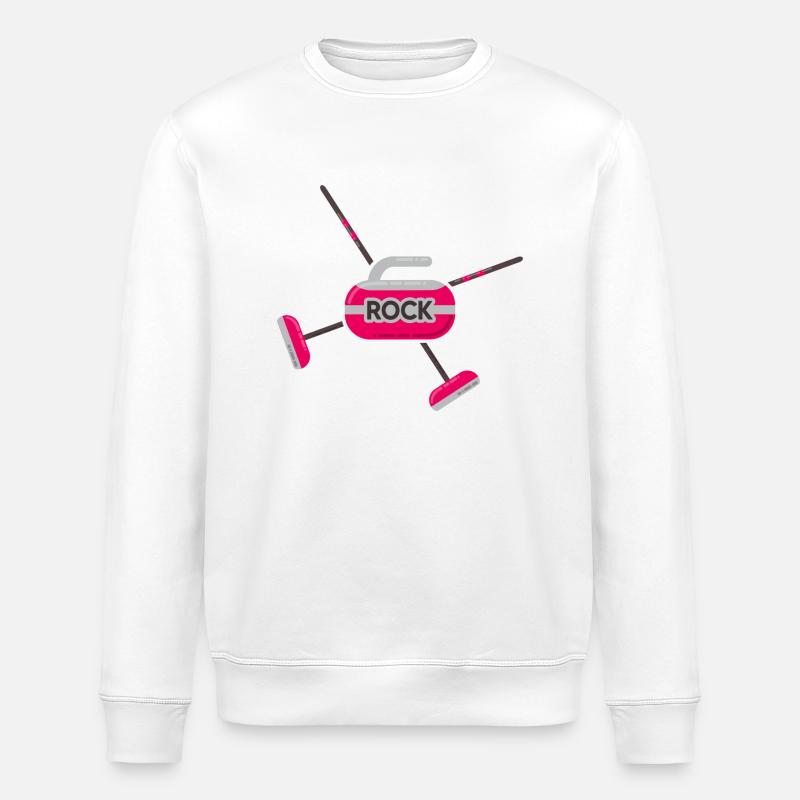 Curling Curling Curling Stone Curler - Stanley/Stella ROLLER Unisex Organic Sweatshirt - white