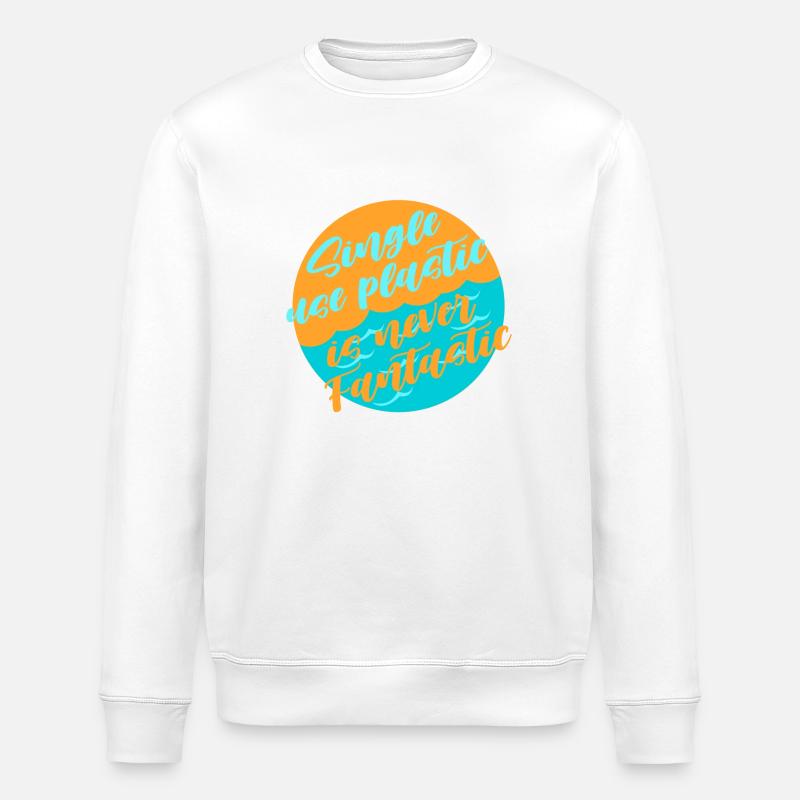 Avoid plastic - Stanley/Stella ROLLER Unisex Organic Sweatshirt - white