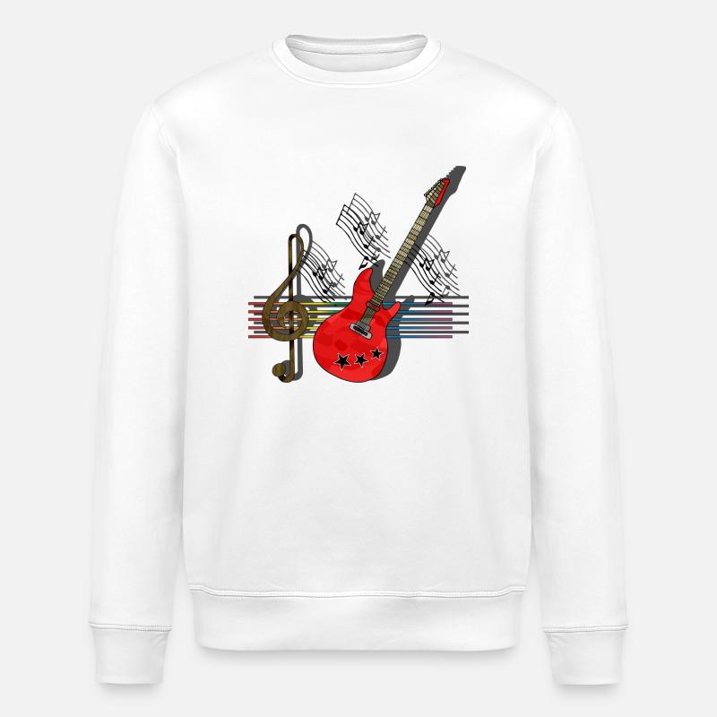 Gitarre - Stanley/Stella Unisex Bio-Sweatshirt ROLLER - Weiß