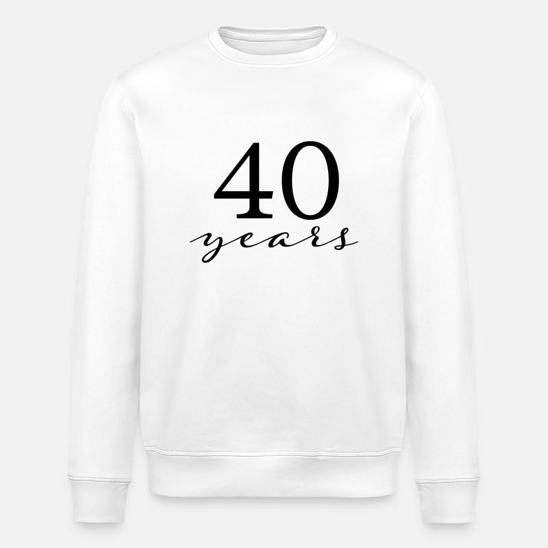 40 Jahre - Stanley/Stella Unisex Bio-Sweatshirt ROLLER - Weiß