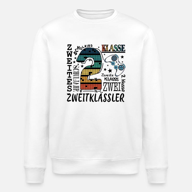 2nd Class Gaming - Stanley/Stella ROLLER Unisex Organic Sweatshirt - white