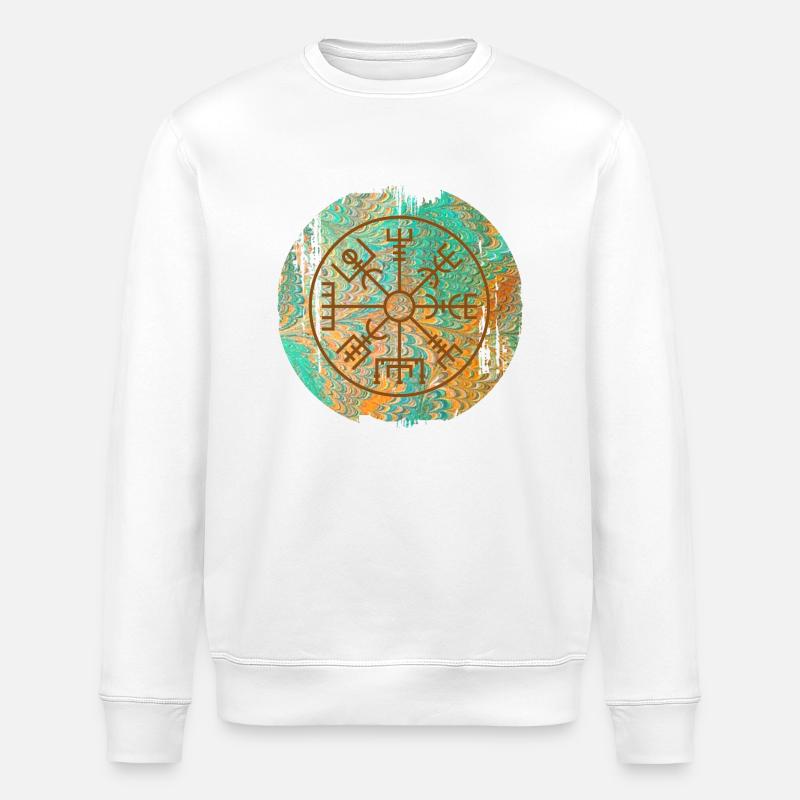 Vegvisir E 36 - Stanley/Stella ROLLER Unisex Organic Sweatshirt - white