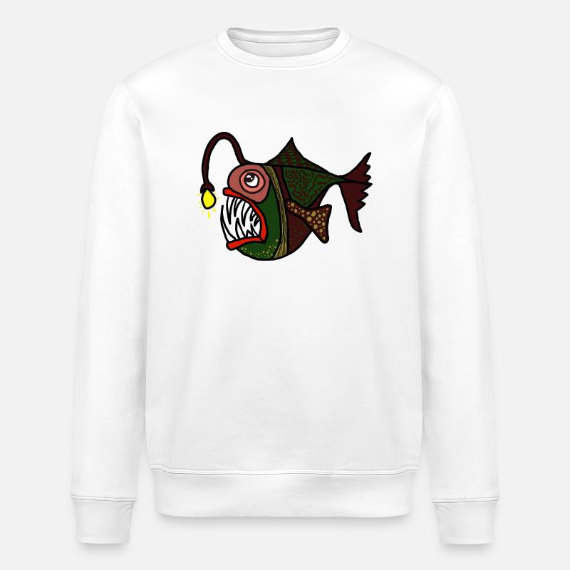Anglerfisch - Stanley/Stella Unisex Bio-Sweatshirt ROLLER - Weiß