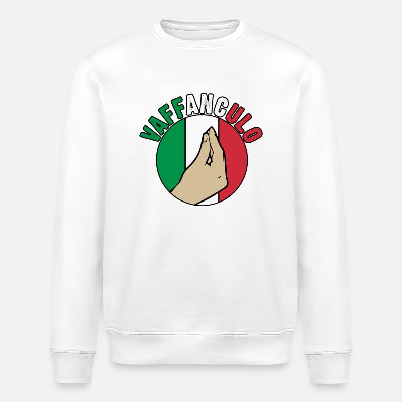 Italien Italiener Vaffanculo - Stanley/Stella Unisex Bio-Sweatshirt ROLLER - Weiß