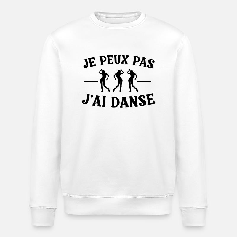 I can't I danced - Stanley/Stella ROLLER Unisex Organic Sweatshirt - white
