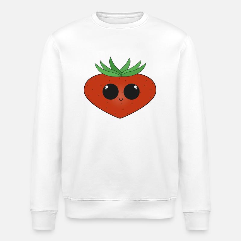 Erdbeere - Stanley/Stella Unisex Bio-Sweatshirt ROLLER - Weiß
