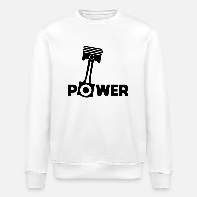 Piston Puissance piston Puissance - Sweat bio ROLLER Stanley/Stella Unisexe - blanc