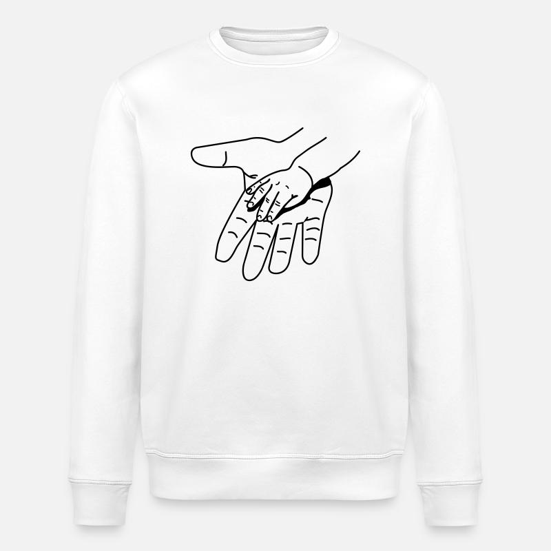 hand_in_hand - Stanley/Stella ROLLER Unisex Organic Sweatshirt - white