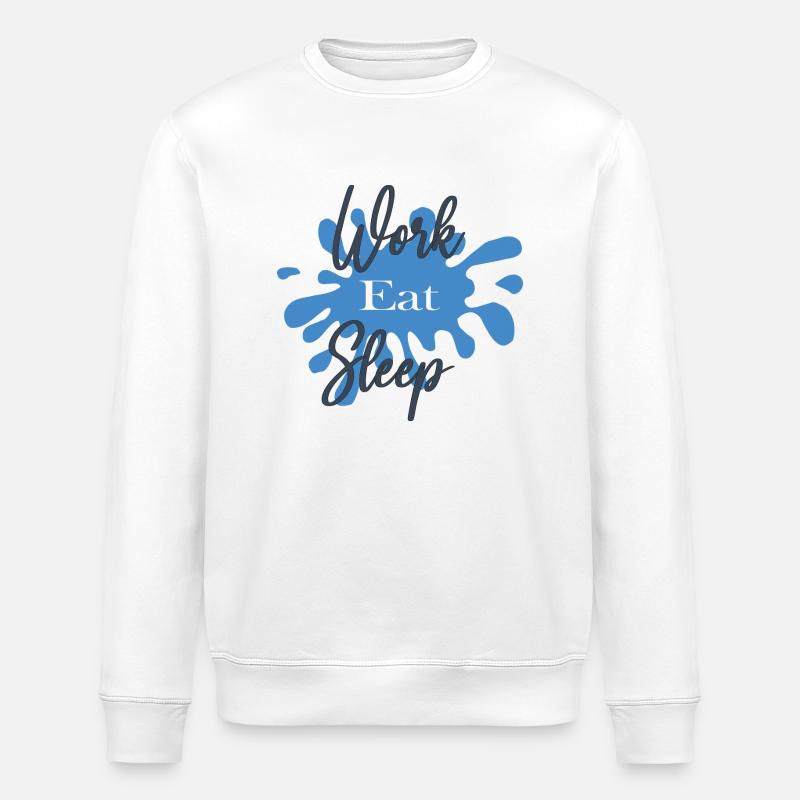 Design Work Eat Sleep - Sweat bio ROLLER Stanley/Stella Unisexe - blanc
