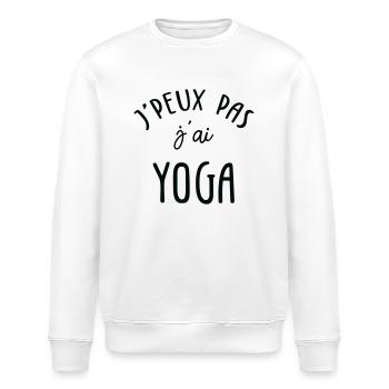 J'peux pas J'ai Yoga - Sweat bio ROLLER Stanley/Stella Unisexe - blanc - Devant - Nik (191cm)