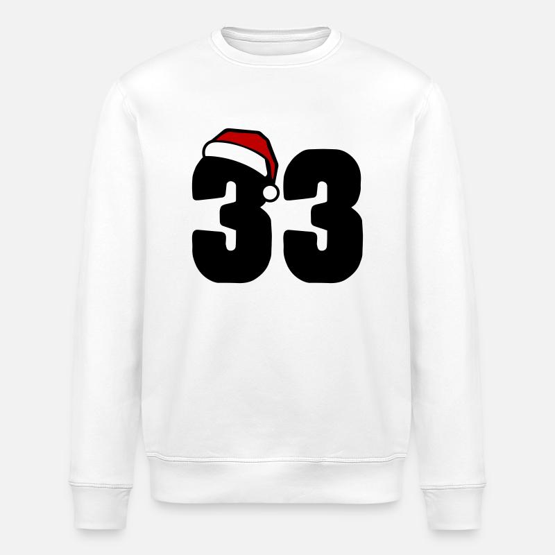 33 Zahl Weihnachten - Stanley/Stella Unisex Bio-Sweatshirt ROLLER - Weiß