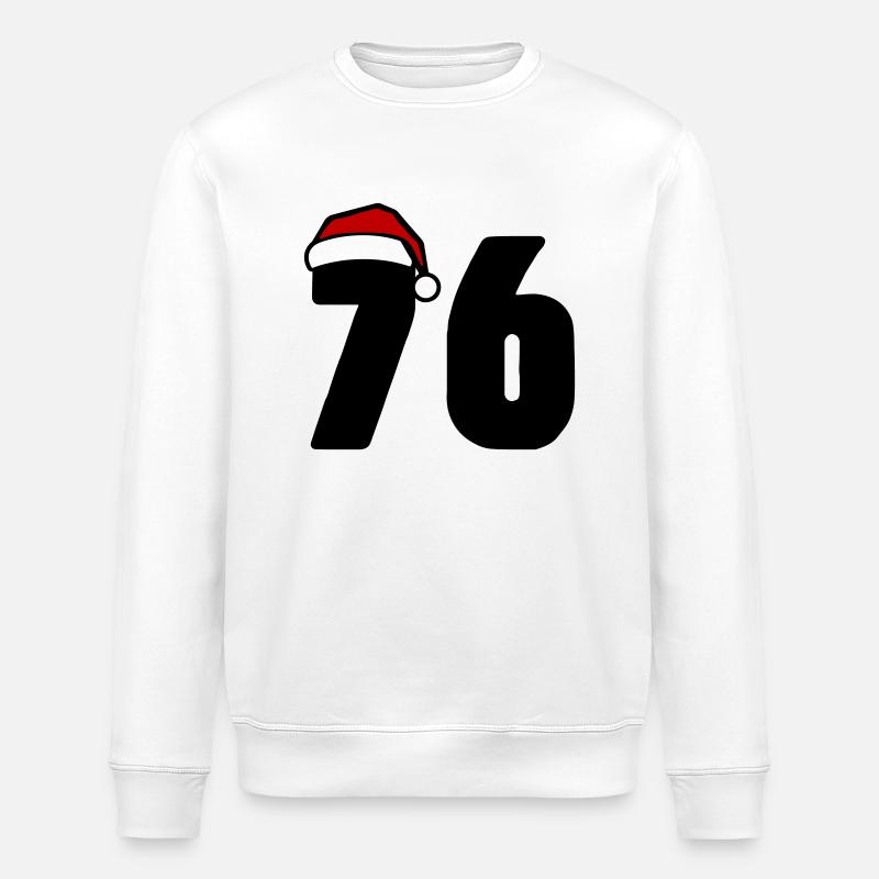 76 Numéro Noël - Sweat bio ROLLER Stanley/Stella Unisexe - blanc