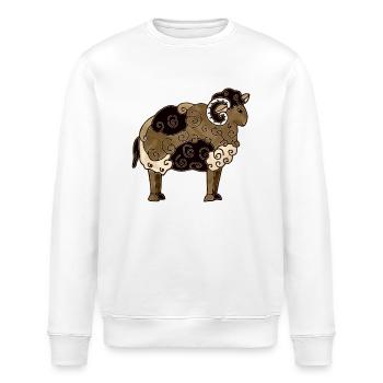 Ram - Stanley/Stella ROLLER Unisex Organic Sweatshirt - white - Front - Nik (191cm)