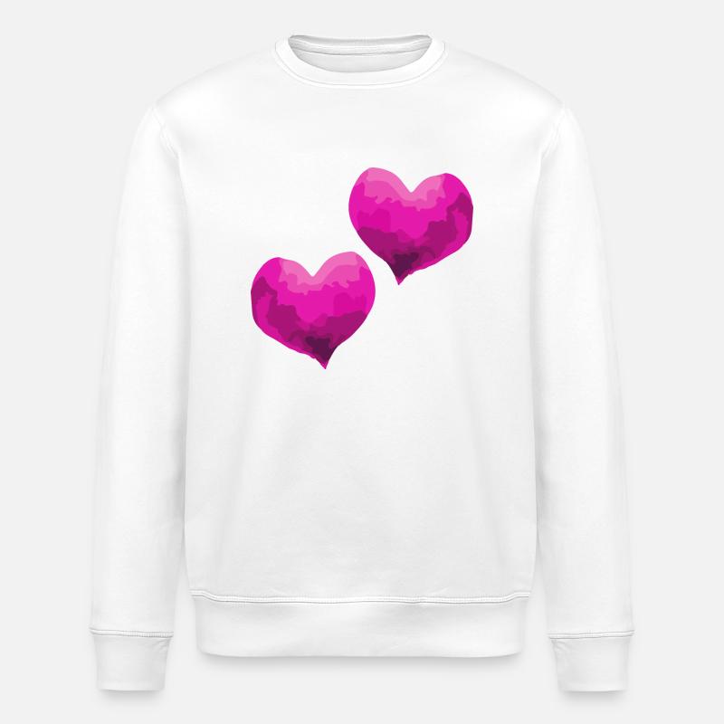 Coeurs Amour Amoureux Mariage - Sweat bio ROLLER Stanley/Stella Unisexe - blanc