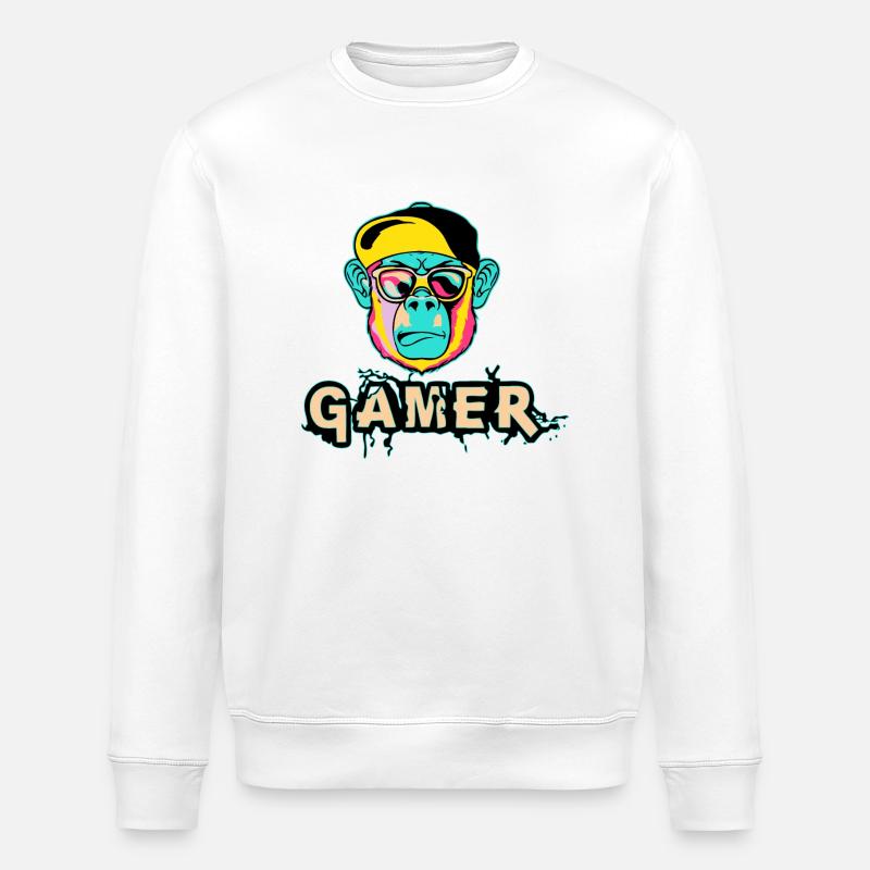 gamer, spiele, gaming - Stanley/Stella Unisex Bio-Sweatshirt ROLLER - Weiß