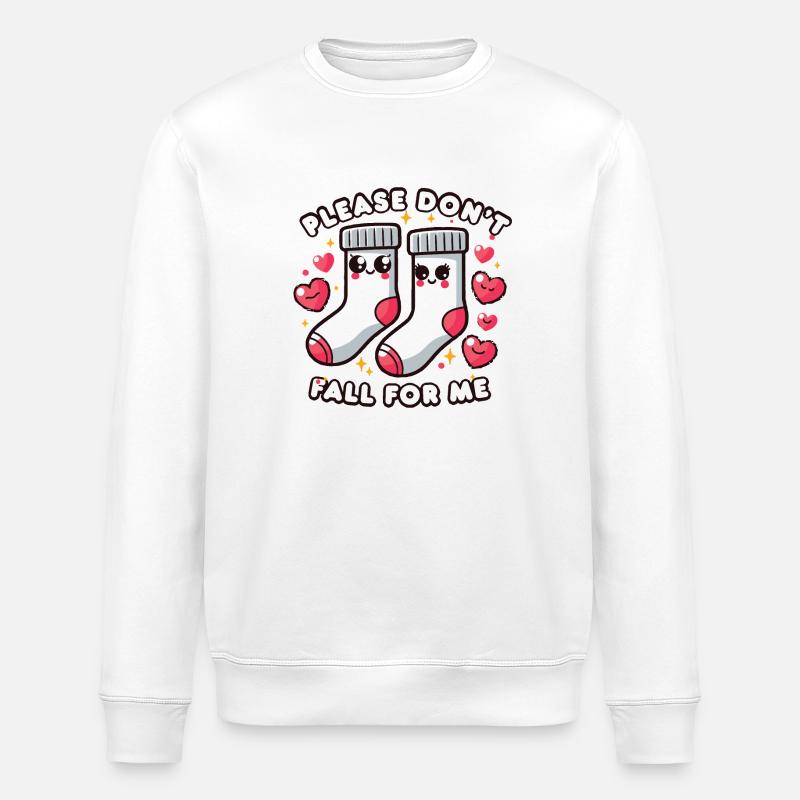 Bitte fallen Sie nicht auf mich herein, Krankenschwester Valentinstag - Stanley/Stella Unisex Bio-Sweatshirt ROLLER - Weiß