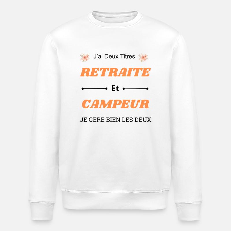 J'ai deux titres - Sweat bio ROLLER Stanley/Stella Unisexe - blanc