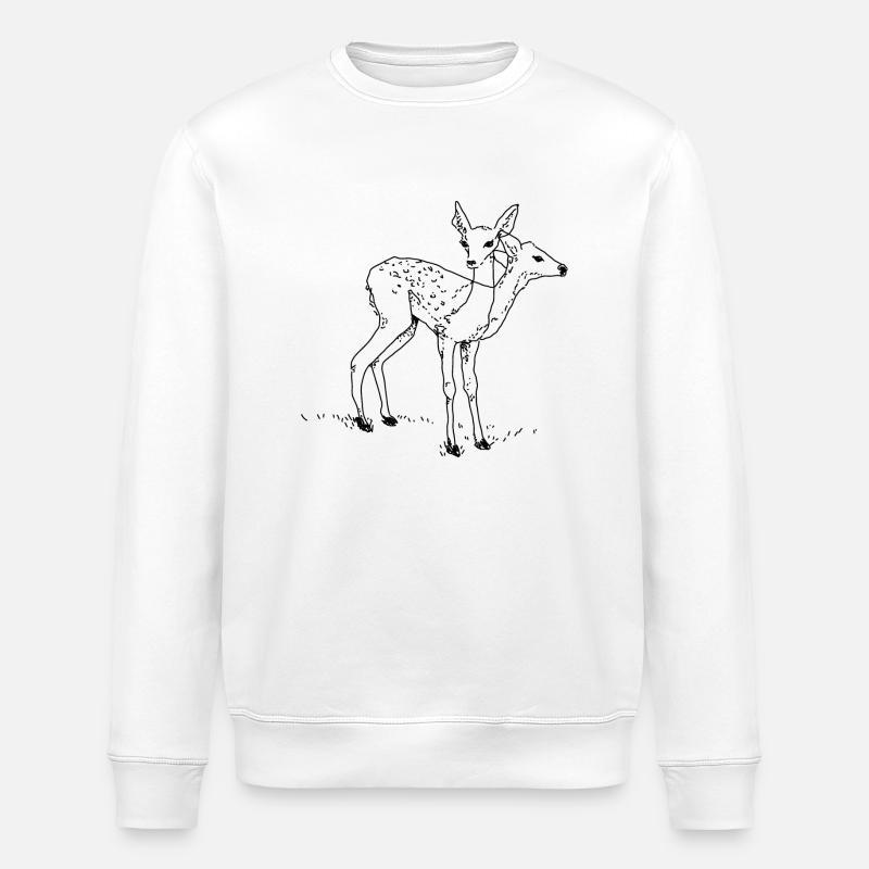 Biche mutante - Sweat bio ROLLER Stanley/Stella Unisexe - blanc