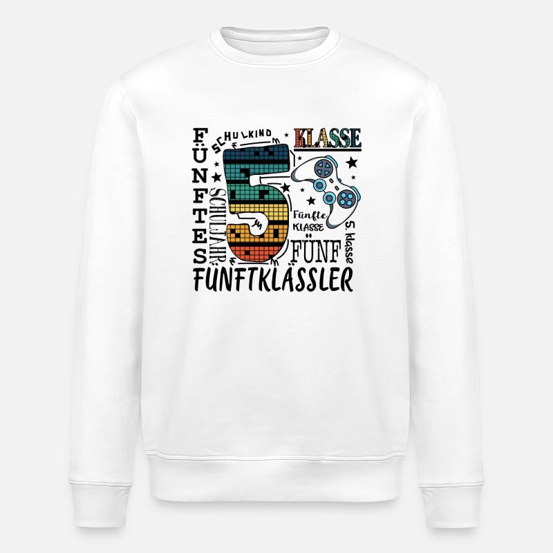 5th Grade Gaming - Stanley/Stella ROLLER Unisex Organic Sweatshirt - white