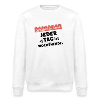 Offiziell in Rente Ruhestand Rentner - Stanley/Stella Unisex Bio-Sweatshirt ROLLER - Weiß - Vorne - Nik (191cm)