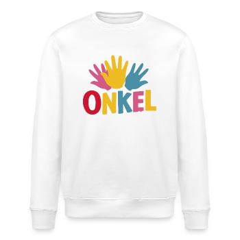 Onkel-Toll Beste Wahl Cool Liebe Ehre - Stanley/Stella Unisex Bio-Sweatshirt ROLLER - Weiß - Vorne - Nik (191cm)