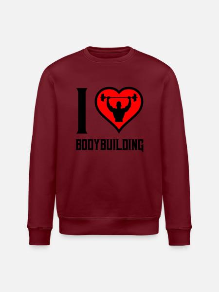 i love bodybuilding - Stanley/Stella Unisex Bio-Sweatshirt ROLLER - Weiß